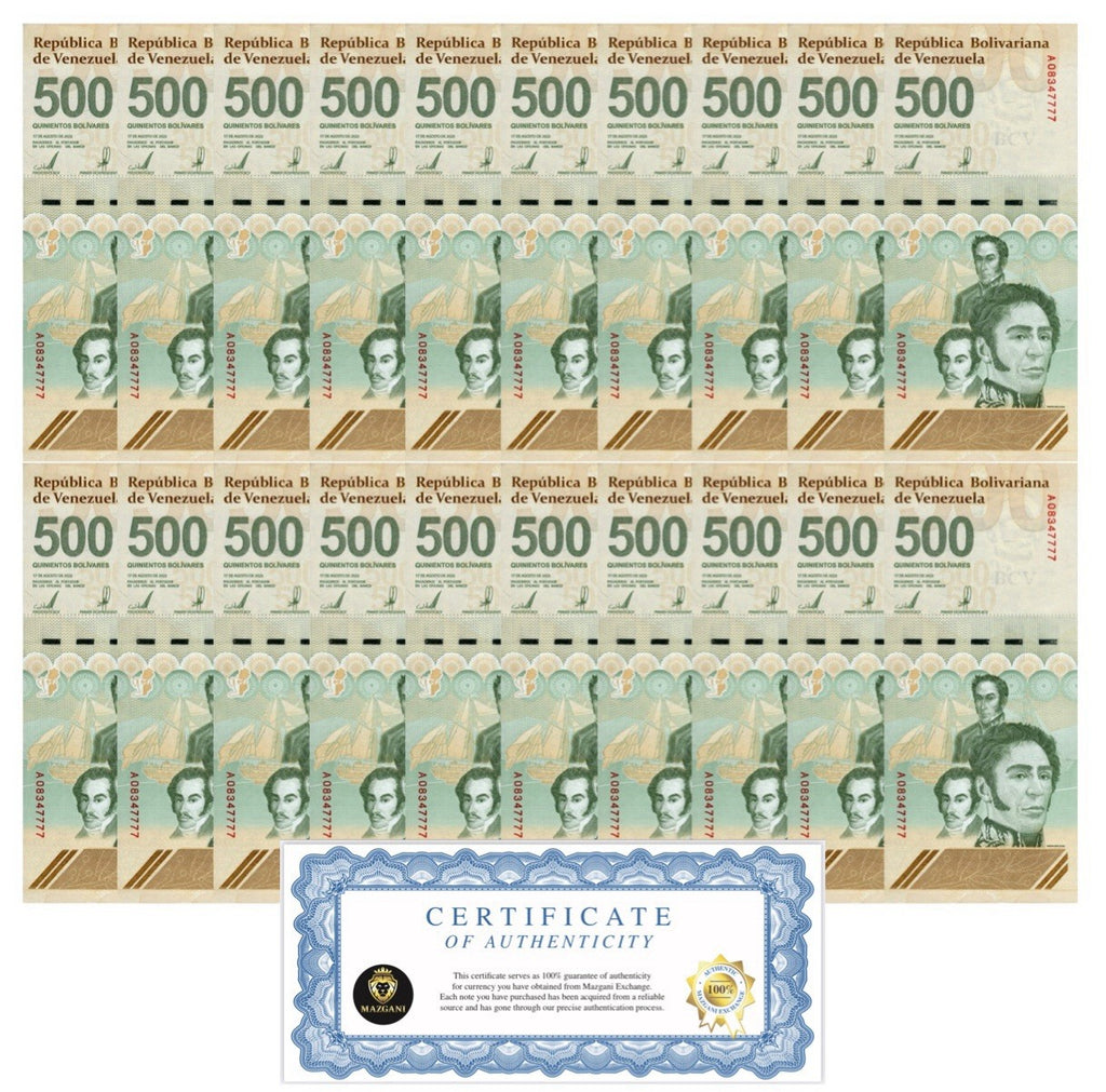 VENEZUELA 500 DIGITALES 2023 Qty 20 Cir. 500 million bolivar soberano  USA0