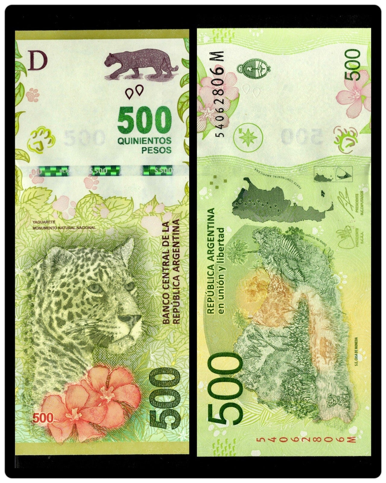 Argentina 20 50 100 200 500 1000 Pesos 6 Pcs SET NEW, 2016-2019 Banknote ND UNC4