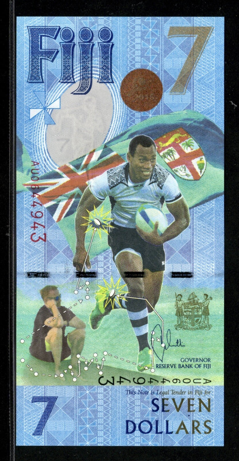 Fiji 7 Dollars Banknote , 2016/17, ND P-120 UNC, Commemorative1