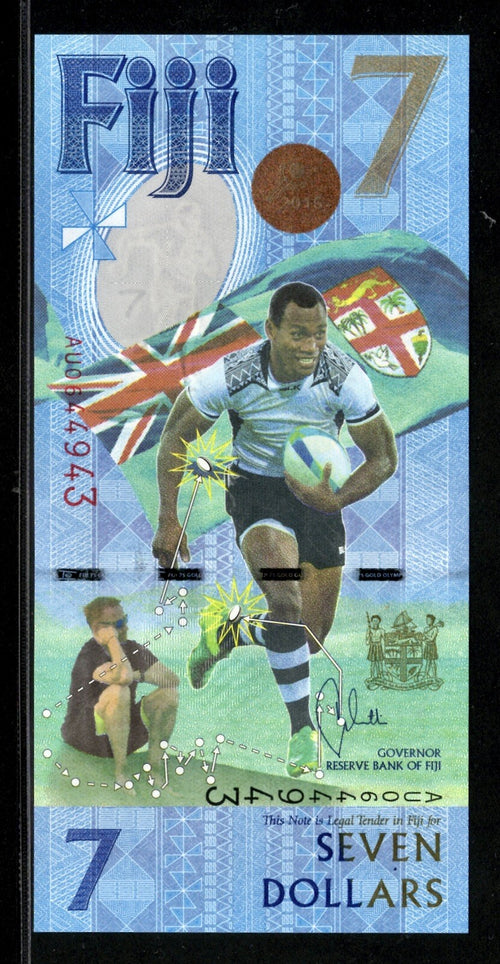 Fiji 7 Dollars Banknote , 2016/17, ND P-120 UNC, Commemorative1