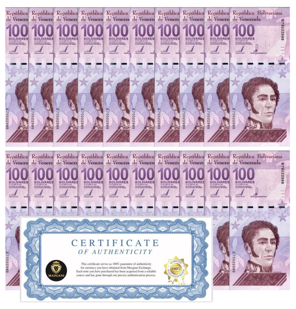 Venezuela 100 Digitales 2021 qty 20 UNC 100 million bolivars New USA0