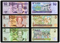 FIJI 2, 5, 10 dollars 3 Pcs SET Banknotes UNC  Queen Elizabeth II0