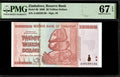 20 Trillion Dollars Zimbabwe 2008 P90 PMG 67 EPQ Gem UNC Authentic0