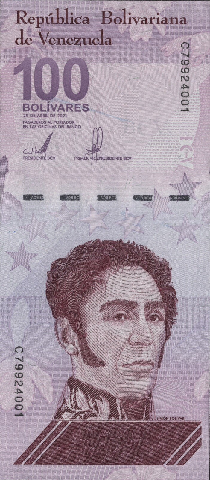 VENEZUELA 100 DIGITALES qty 20 2021 Cir 100 million bolivar USA2
