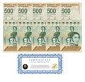 VENEZUELA 500 DIGITALES 2023 qty 5 UNC 500 million bolivar soberano New USA0