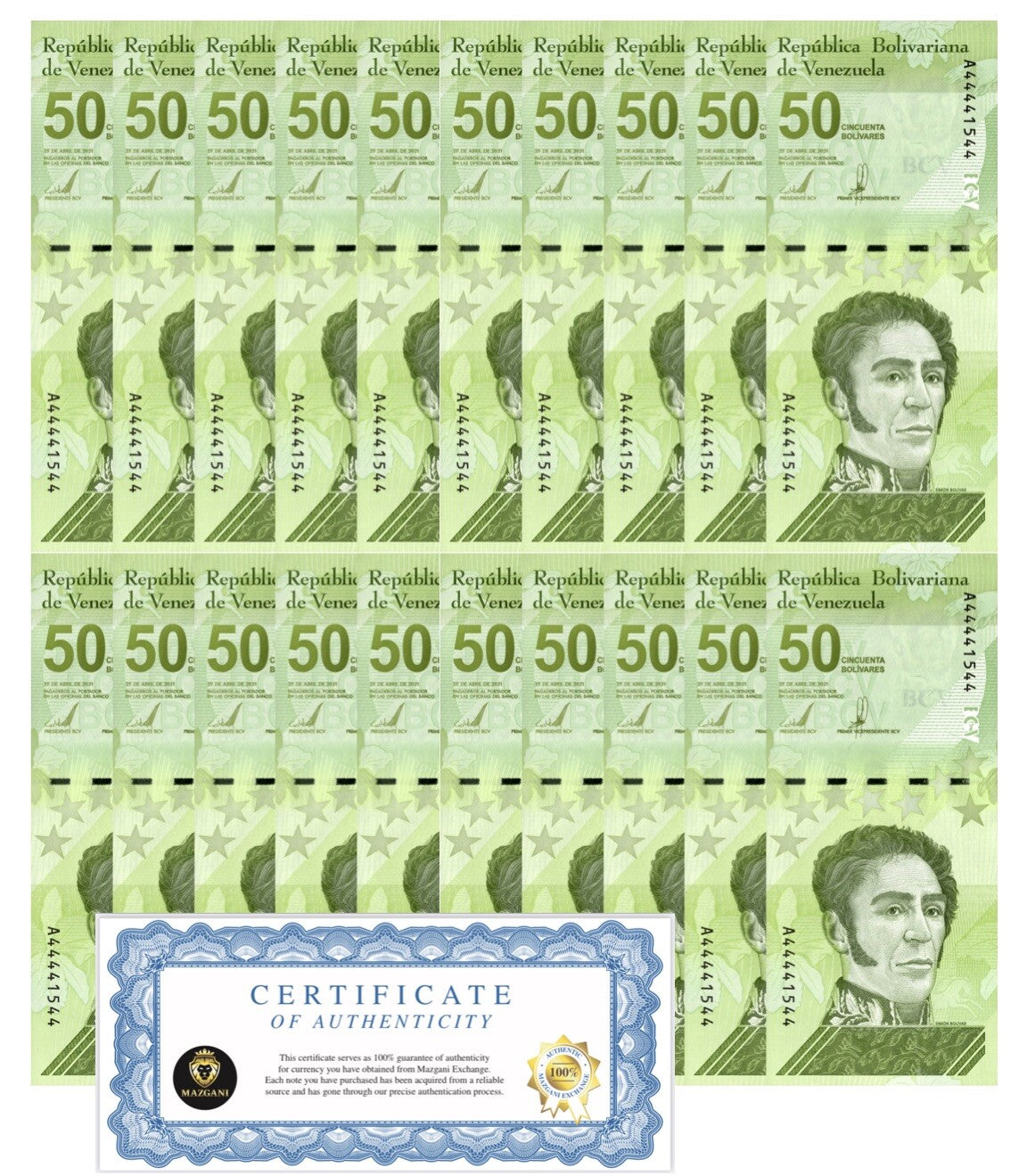Venezuela 50 Digitales 2021 qty 20 Circulated 50 million bolivar soberano USA0