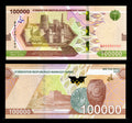 Uzbekistan, 100000 (100,000) Sum, 2021, P-92 , UNC , Completely Redesigned NEW0