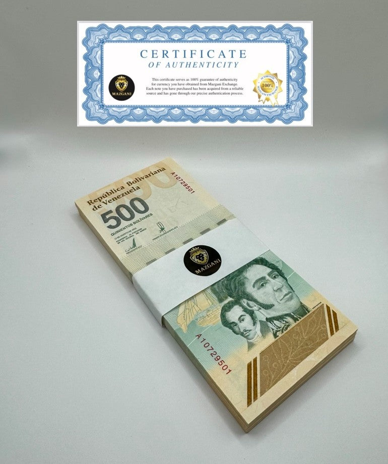 VENEZUELA 500 DIGITALES 2023 qty 50 Cir. 500 million bolivar soberano 1/2 Bundle0