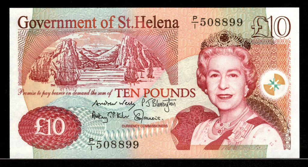 St. Helena, 10 Pounds Banknote 2012, P-12b, Queen Elizabeth II, UNC QEII1