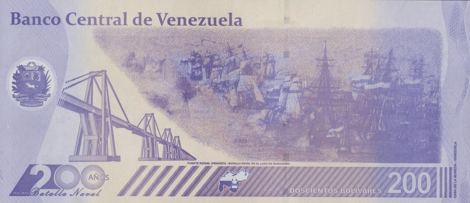 Venezuela 200 Digitales qty 5 2023/24 Circulated 200 million Bolivar  USA3