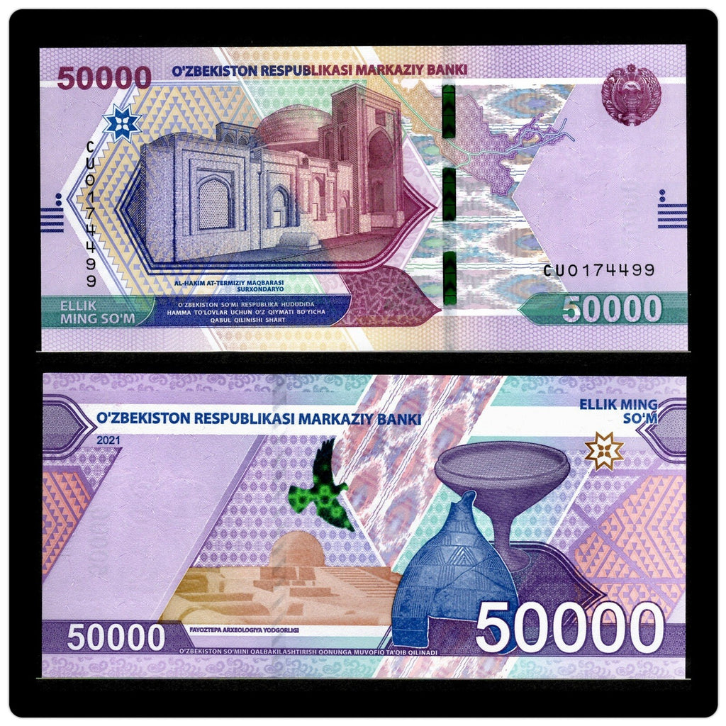 Uzbekistan 2000 5000 10,000 20,000 50,000 100,000 Sum, 6 Pcs SET, 2021, UNC NEW4