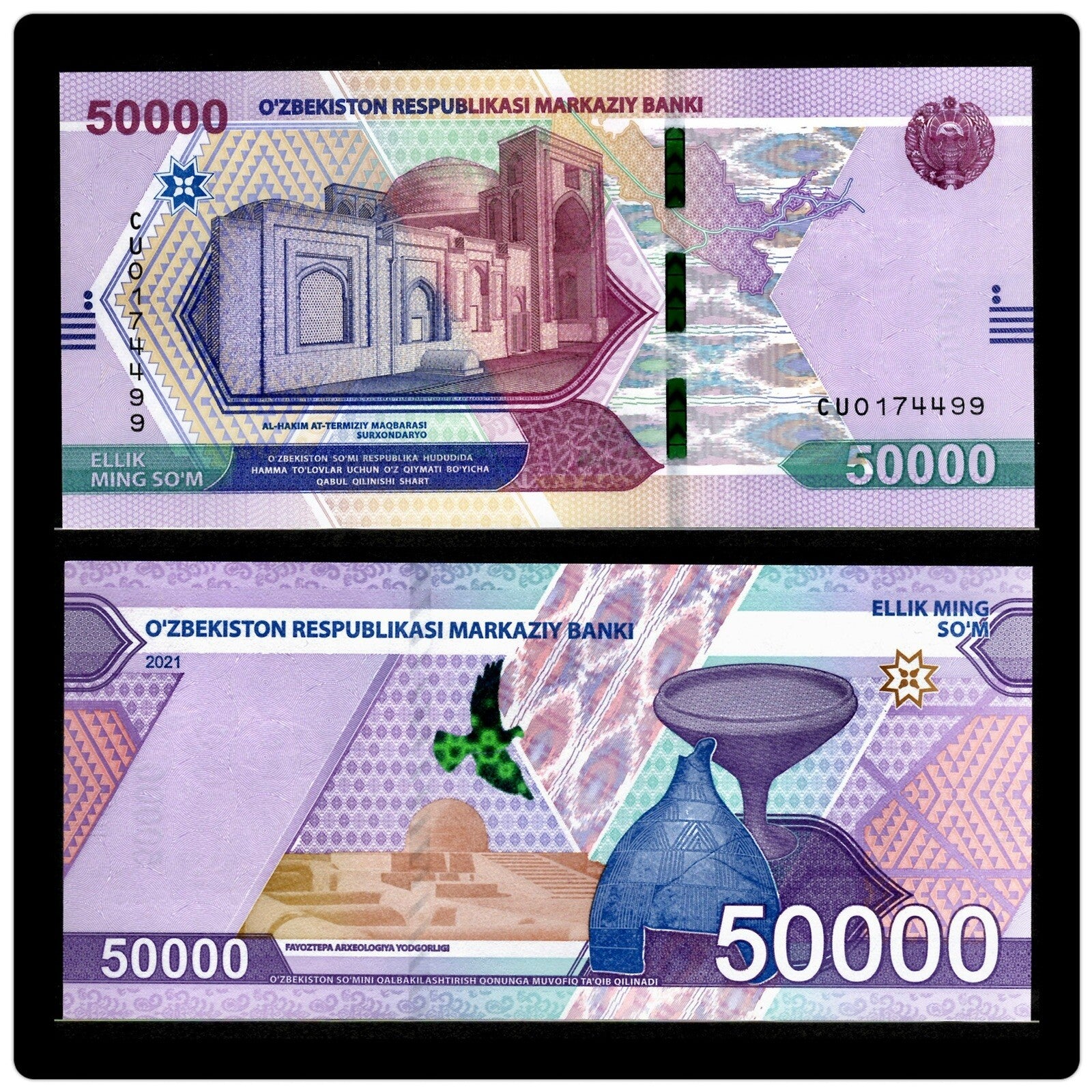 Uzbekistan 2000 5000 10,000 20,000 50,000 100,000 Sum, 6 Pcs SET, 2021, UNC NEW4