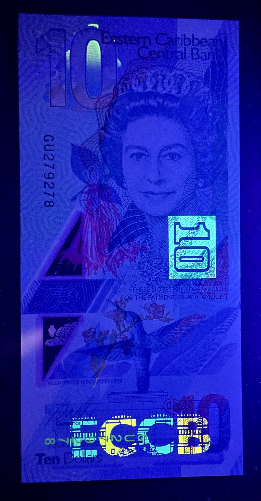 East Caribbean 3 Pcs SET 5, 10, 20 Dollars, 2019 P-New QE II Polymer UNC5