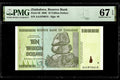 Zimbabwe 10 Trillion Dollars  2008 P88 PMG 67 EPQ Gem UNC Authentic USA0