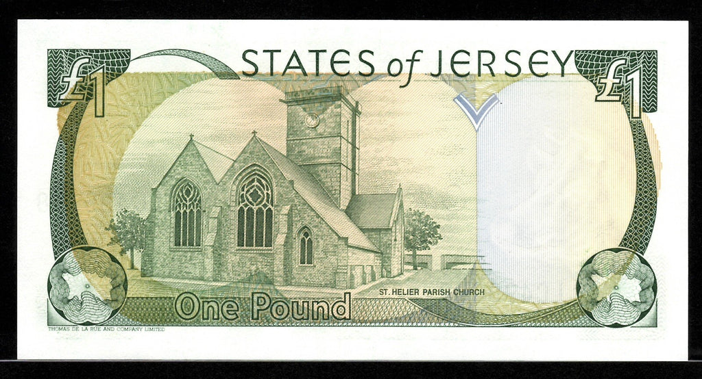 JERSEY 1 POUND BANKNOTE P20 1993 QUEEN ELIZABETH II Prefix-LC UNC 3