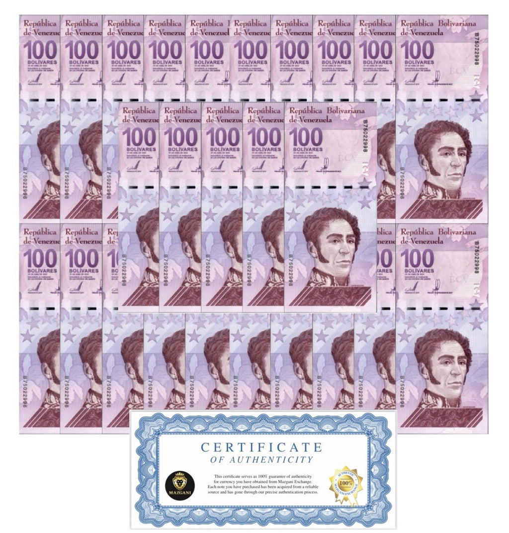 Venezuela 100 Digitales banknotes 2021 qty 25 UNC 100 million bolivars0