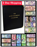 Queen Elizabeth II, 23 PCs Banknote/Coin Album Set, UNC Currency Gift Set0