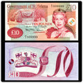 St. Helena, 10 Pounds Banknote 2012, P-12b, Queen Elizabeth II, UNC QEII0