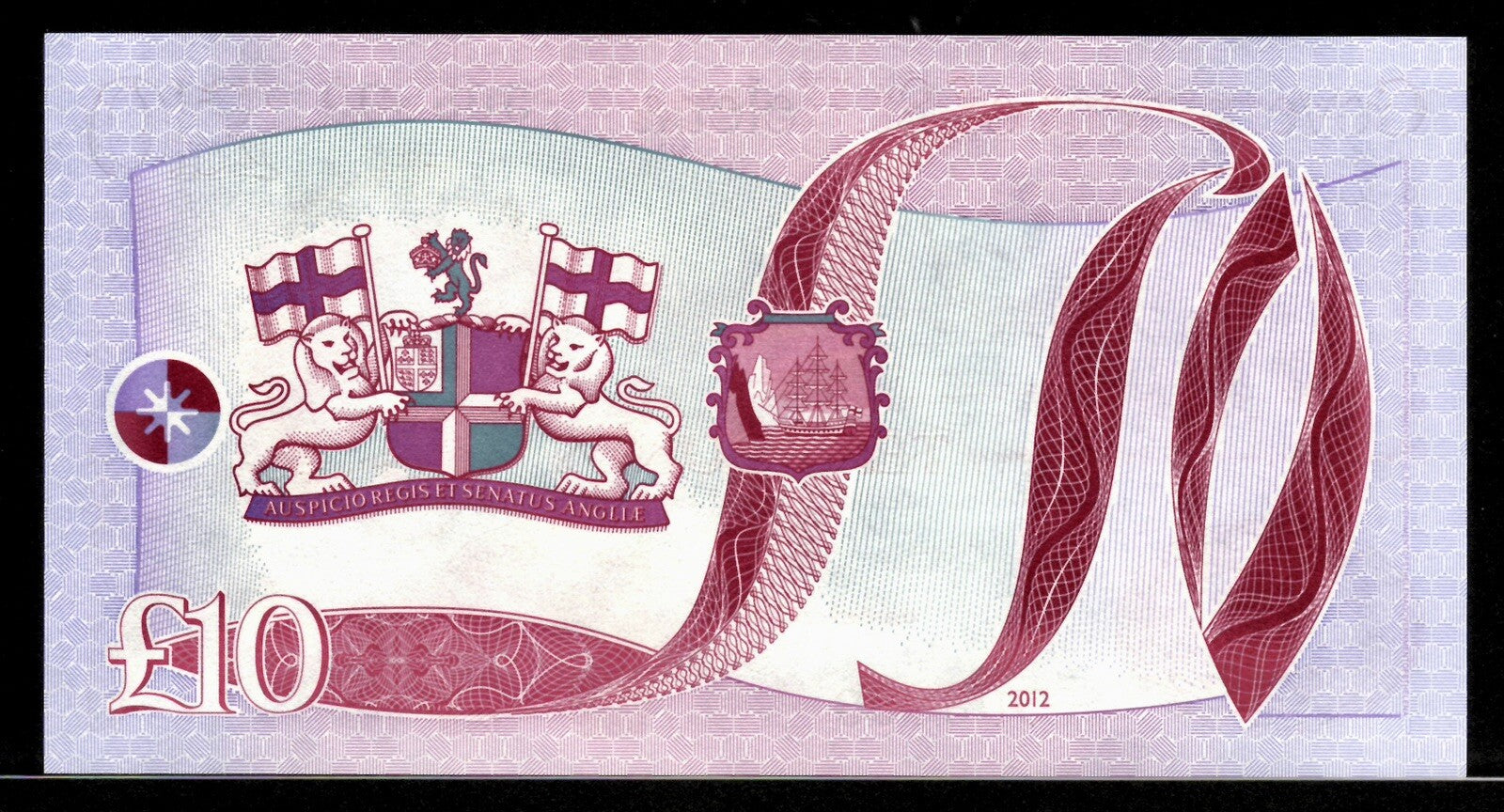 St. Helena, 10 Pounds Banknote 2012, P-12b, Queen Elizabeth II, UNC QEII3