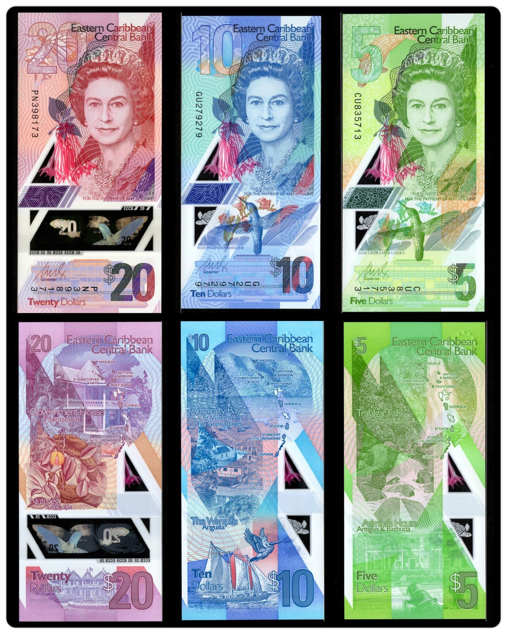 Queen Elizabeth II, 23 PCs Banknote/Coin Album Set, UNC Currency Gift Set12
