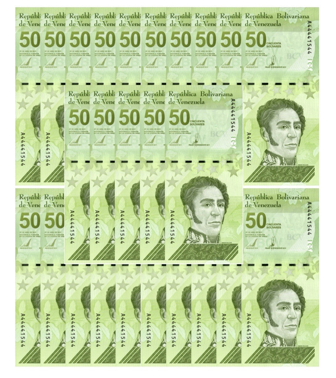 VENEZUELA 50 DIGITALES qty 25 2021 Cir. 50 million bolivar soberano USA0