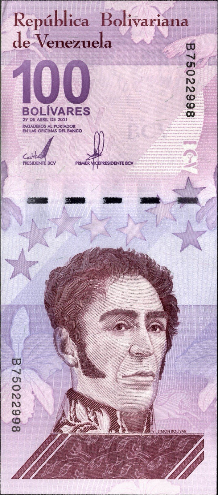 VENEZUELA 100 DIGITALES qty 10 2021 Cir 100 million bolivar USA1