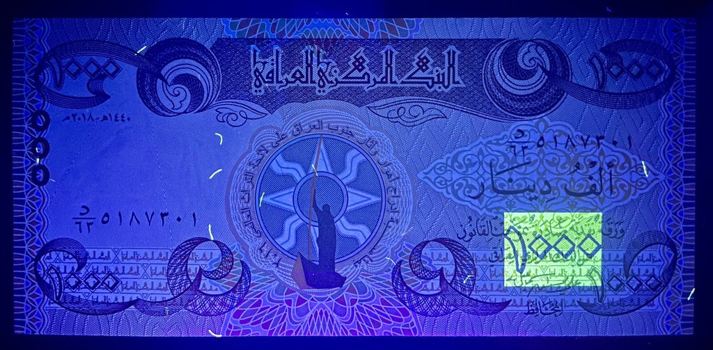 Iraq 5000 Dinar Banknotes 2018 UNC (5 x 1000 IQD) New 1000 Dinar qty 55