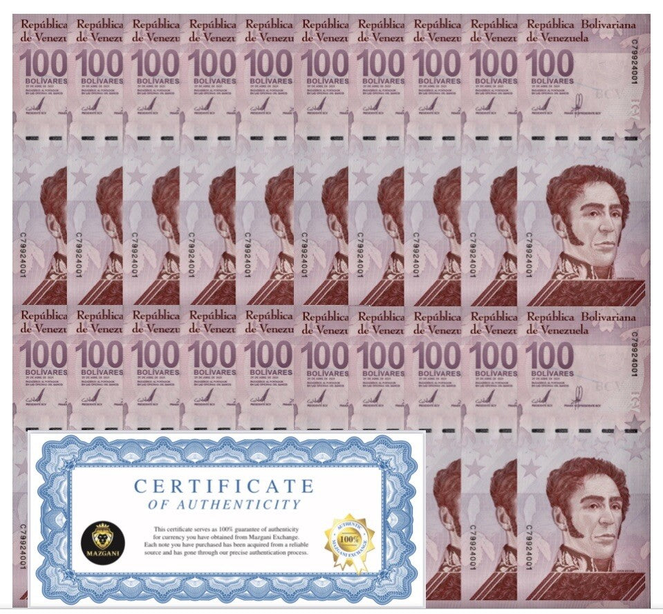 VENEZUELA 100 DIGITALES qty 20 2021 Cir 100 million bolivar USA0