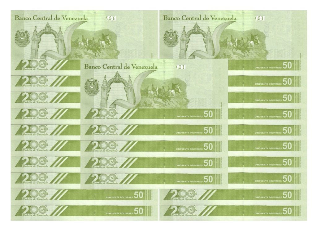 VENEZUELA 50 DIGITALES qty 25 2021 Cir. 50 million bolivar soberano USA2