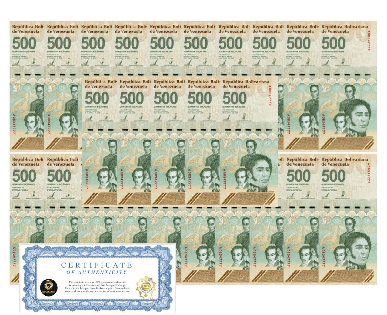 VENEZUELA 500 DIGITALES 2023 Qty 25 Cir. 500 million bolivar soberano USA0