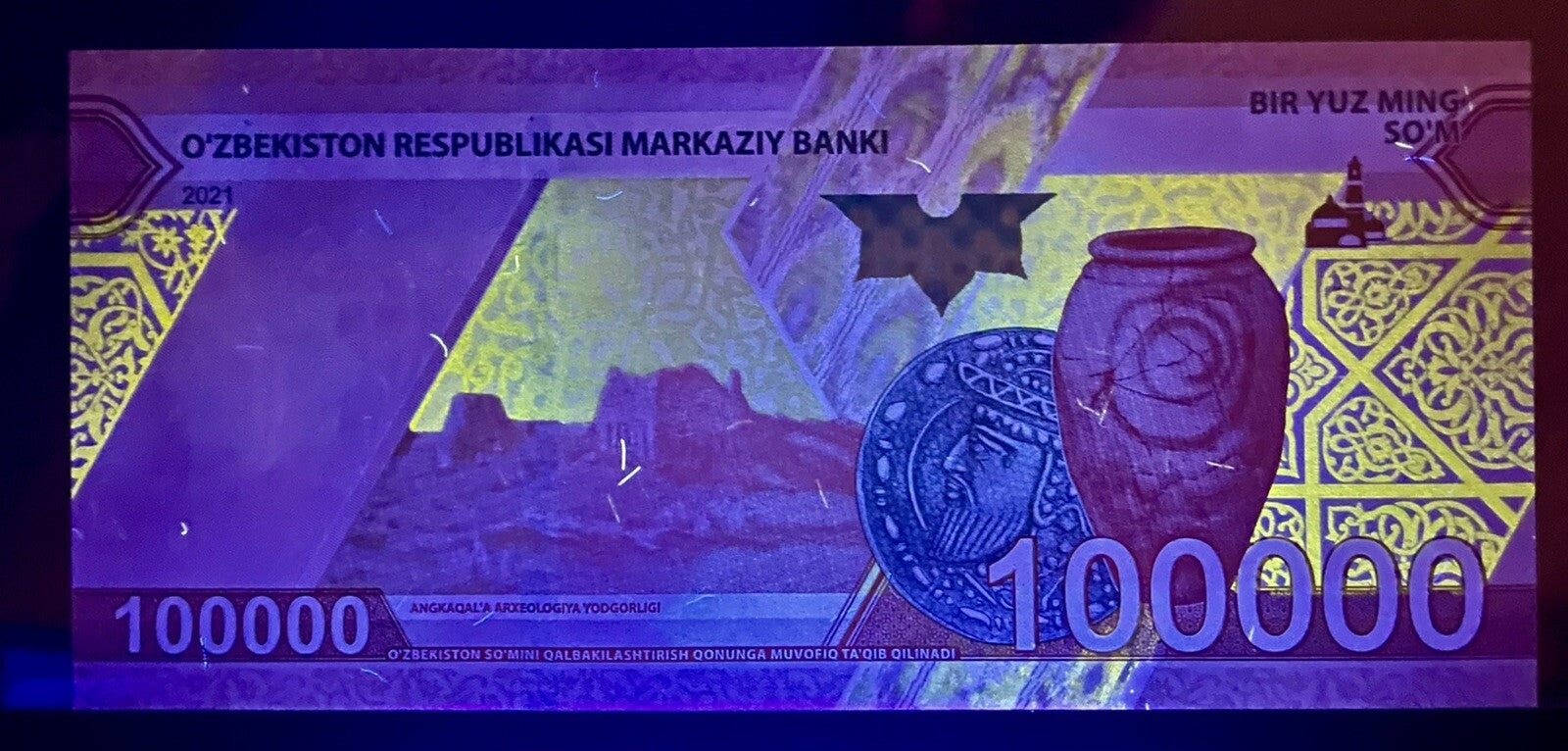 Uzbekistan, 100000 (100,000) Sum, 2021, P-92 , UNC , Completely Redesigned NEW4