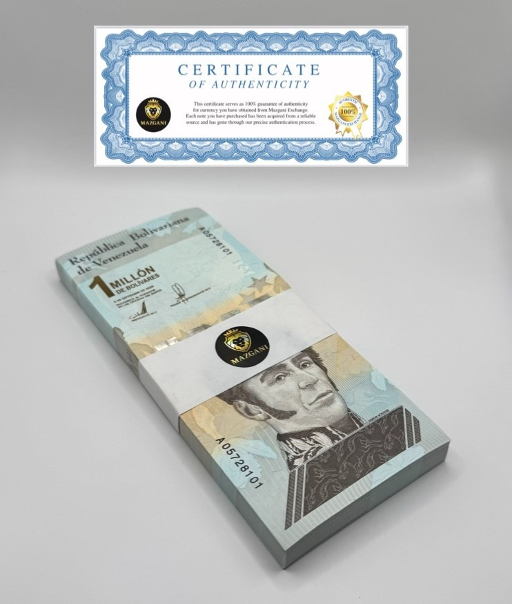 Venezuela 1 Million Bolivar Soberano 2020 UNC X 100 Pcs Bundle New0