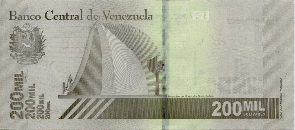 Venezuela 200000 Bolivar Soberano qty 25 2020 UNC 5 Million Bolivar total New5