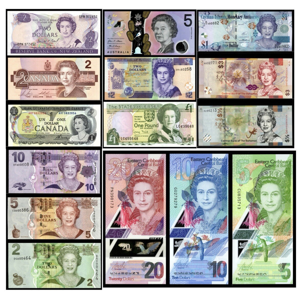 Queen Elizabeth II, 23 PCs Banknote/Coin Album Set, UNC Currency Gift Set2