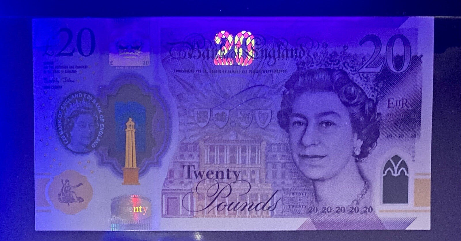 UK Great Britain British 20 pounds  2018 QEII Polymer Cir2