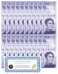 VENEZUELA 10 DIGITALES 2021 qty 20 UNC 10 million bolivar soberano COA NEW USA0