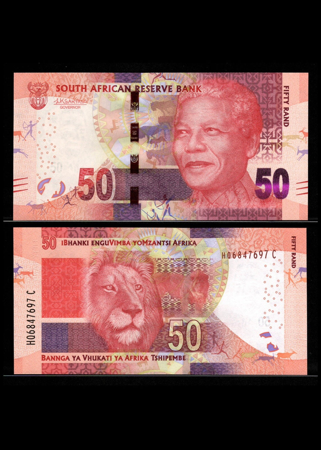 SET ; South Africa, 10, 20, 50 Rand, ND 2013 - 2018 UNC Banknote Nelson Mandela2