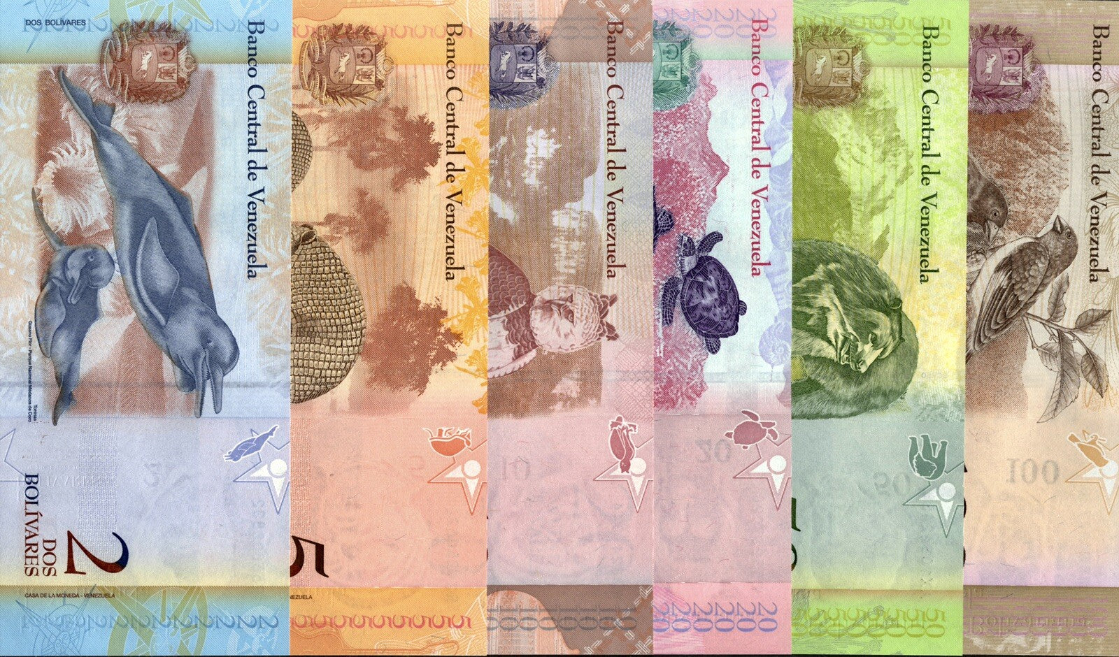 Venezuela FULL SET 2-100,000 Bolivares, & 2- 500 Soberano , 21 Pcs UNC Banknotes3