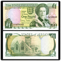 JERSEY 1 POUND BANKNOTE P20 1993 QUEEN ELIZABETH II Prefix-LC UNC 0
