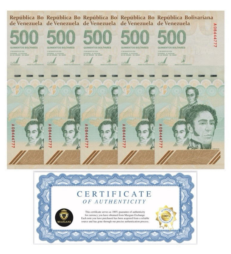 VENEZUELA 500 DIGITALES 2023 qty 5 Cir. 500 million bolivar soberano USA0
